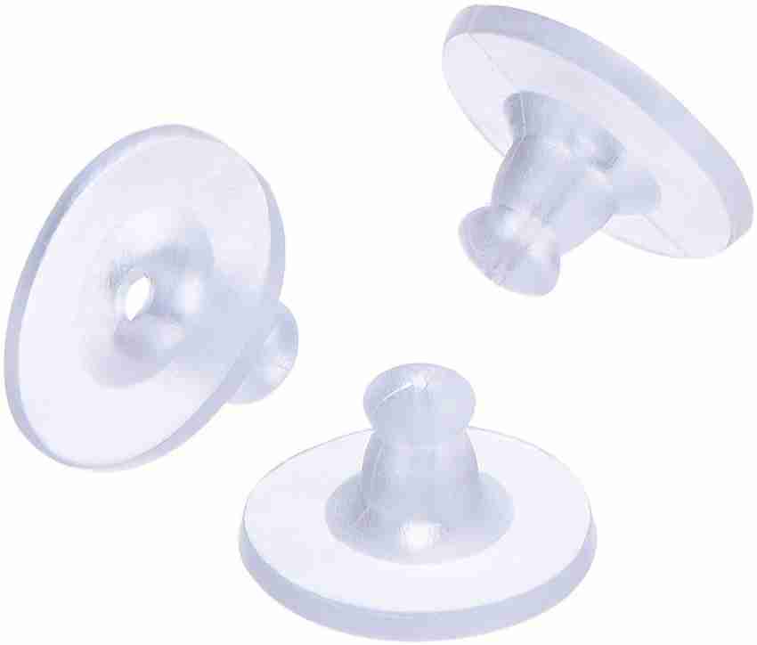 DIY Crafts Clear Plastic Rubber Earring Back for Earring Studs