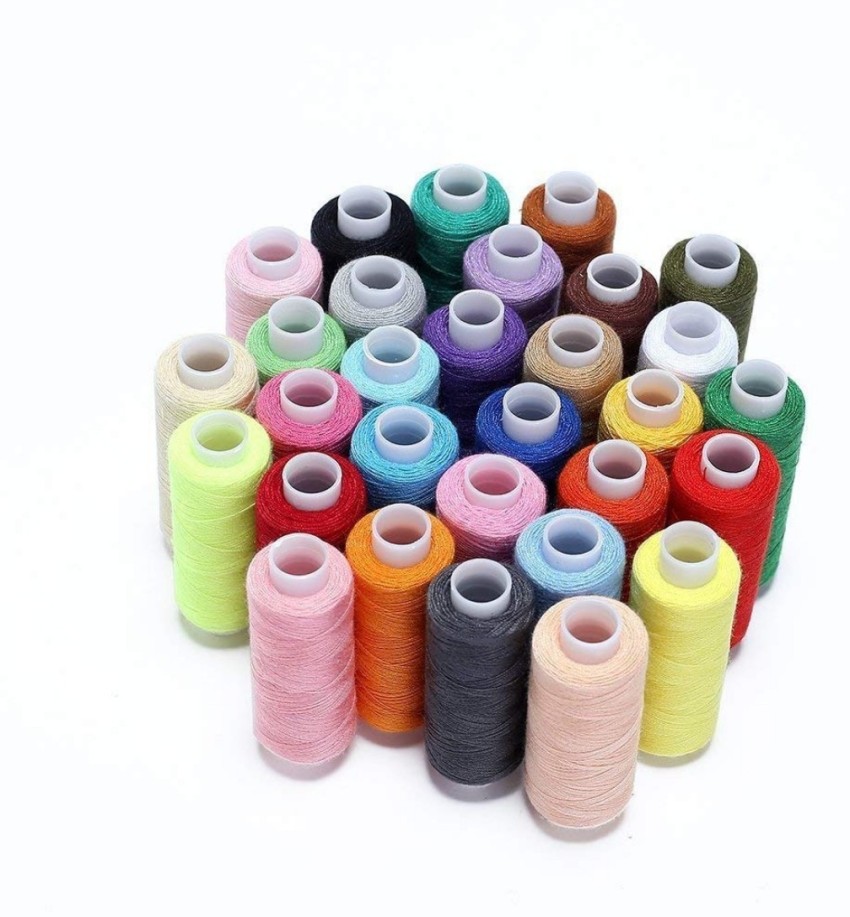24 Colors Sewing Thread Assortment Cotton Spools Thread Set for Sewing  Machine