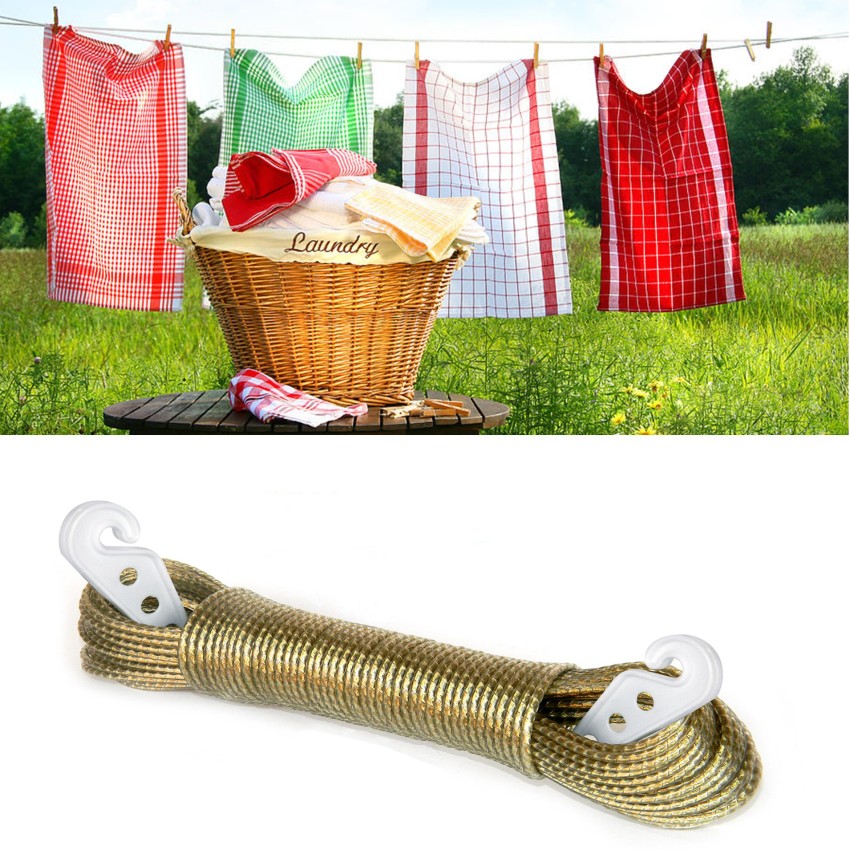VESZON Heavy Duty Wet Cloth Laundry Rope with Hook PVC Coated Metal Cloth  Drying Wire -10 Meter Plastic, Iron Clothesline Price in India - Buy VESZON  Heavy Duty Wet Cloth Laundry Rope