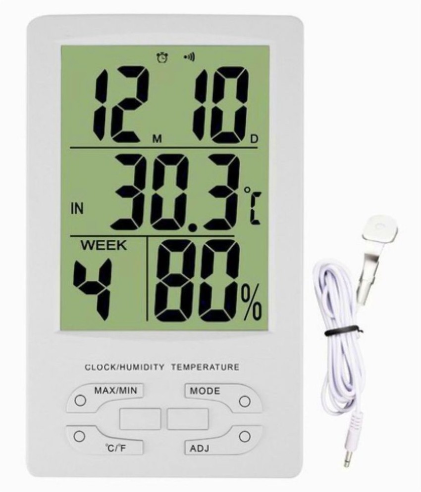 Digital room thermometer max/min & alarm function in/out