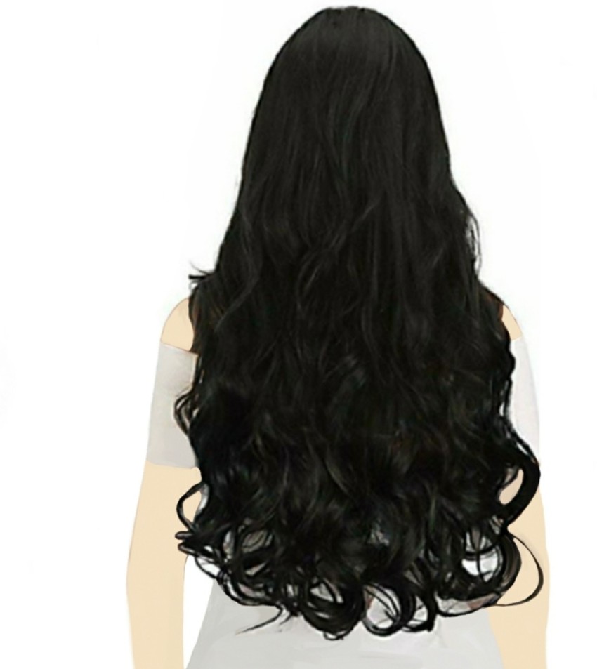 Alizz Very beautiful High quality natural black clip in wavy curly