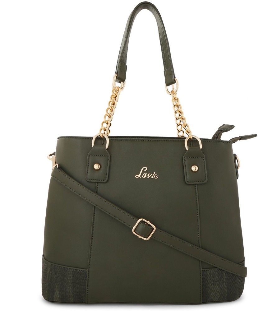 Buy LAVIE Women Green Satchel Olive Online Best Price in India