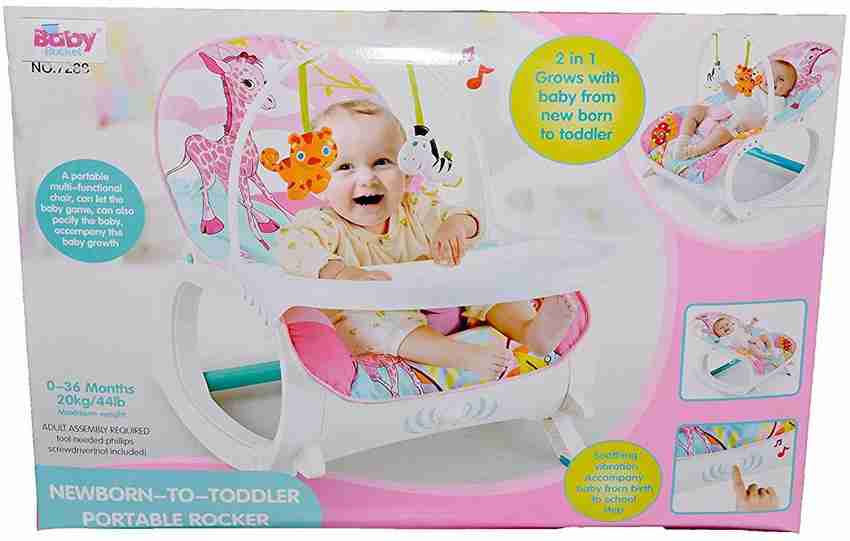 Baby Bucket Newborn to Toddler Rocker Cum Reclining Chair with Removable Tray Soothing Vibrations and Music Rocker Buy Baby Care Products in India Flipkart