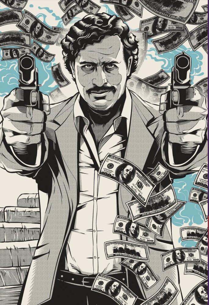Download Pablo Escobar Engaged in Conversation on the Phone Wallpaper |  Wallpapers.com