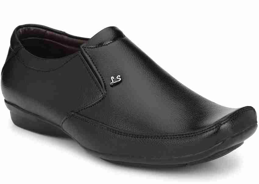 ELEVATE Mens Formal Stylish Synthetic Shoes For Men Black Size 7