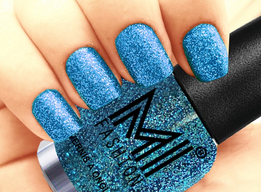 Manicure Monday  Blue Ombre Glitter Nails  See the World in PINK