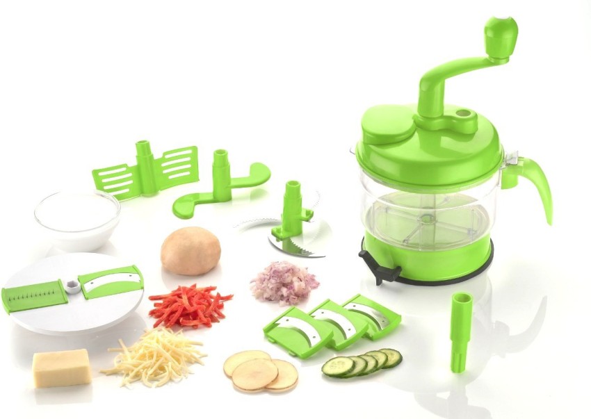 1pc Hand-cranked Rolling 3-in-1 Multi-functional Vegetable Chopper, Shredder,  Slicer Kitchen Tool