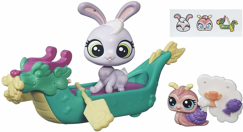 Littlest Pet Shop City Rides Bunny And Snail Boat City Rides