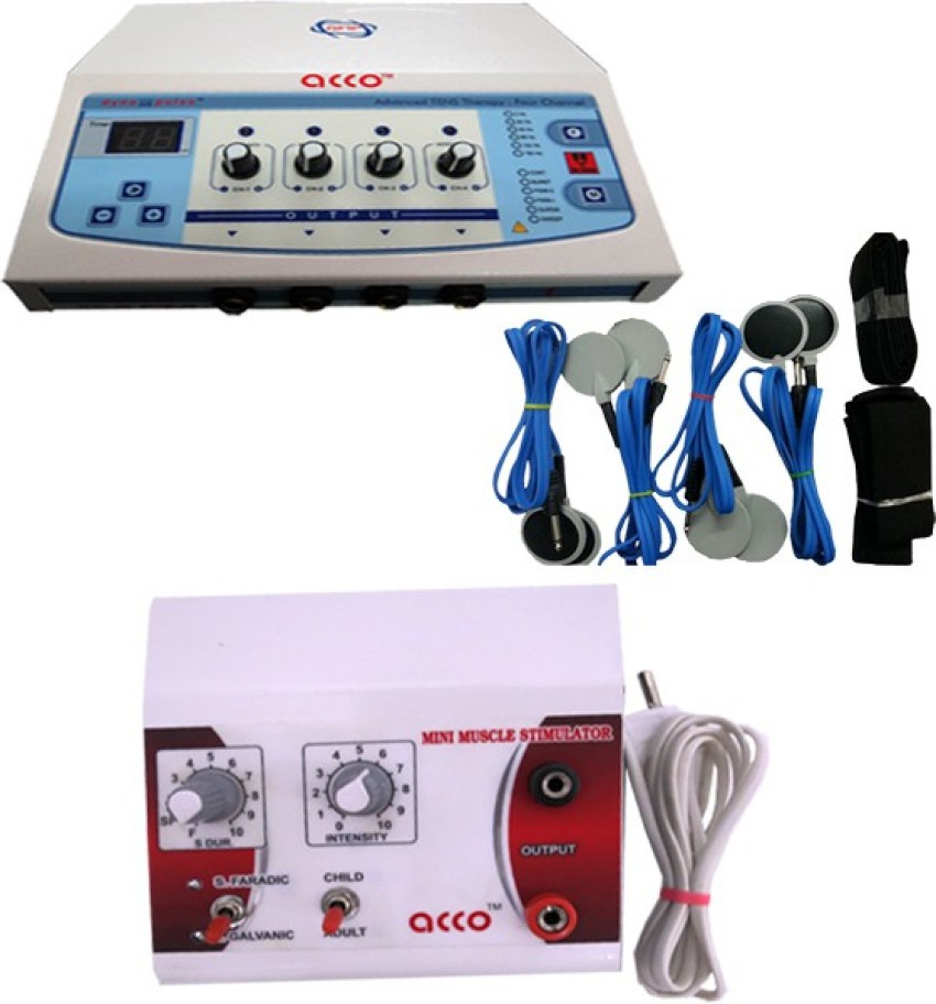 ACCO 4 Channel Tens Muscle Stimulator Machine for Pain Relief