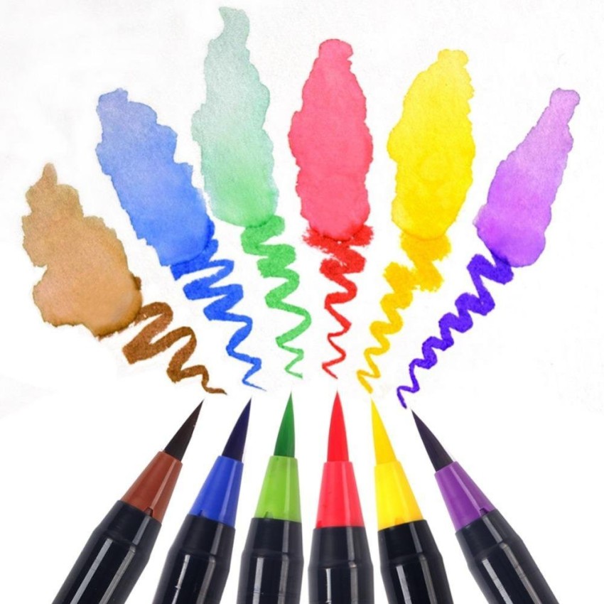 Water Color Pens For Kids, 12pcs Watercolor Brush Pens Drawing Paintbrush  Art Coloring Marker Set Colored Brush Pen Drawing Pen Colored Artist  Drawing Marker Pens Perfect for Adults and Kids Coloring 