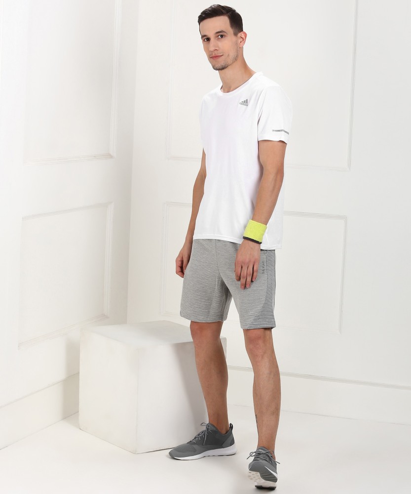 ADIDAS Self Design Men Round Neck White T Shirt Buy ADIDAS Self