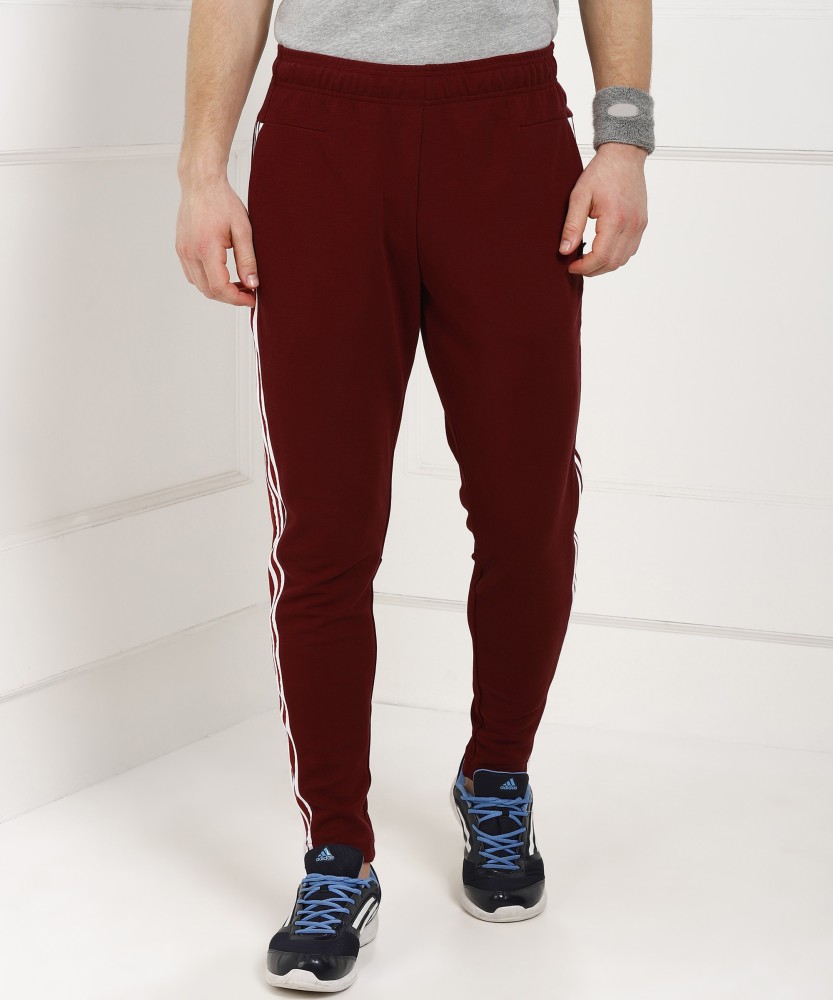 Adidas maroon sales track pants