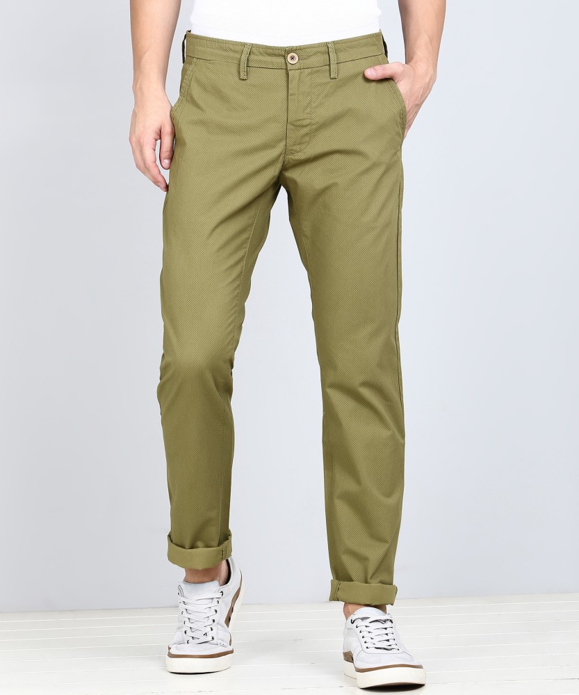 Buy Allen Solly Olive Green Slim Fit Trousers for Mens Online  Tata CLiQ