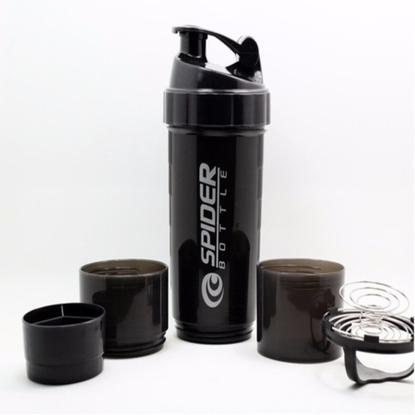 Buy KitchenFest Protein Shaker Bottle 2 Storage Extra Compartment Gym, BPA  Free, 100% Leakproof, 500ml Online at Best Prices in India - JioMart.