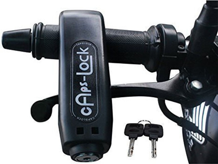 Techlife Solutions Caps Lock Heavy Duty Bike Brake Lock Locking System by Holding Handle Bar with Brake Lever for All Bikes Scooters Lever Quick Release Lock Price in India