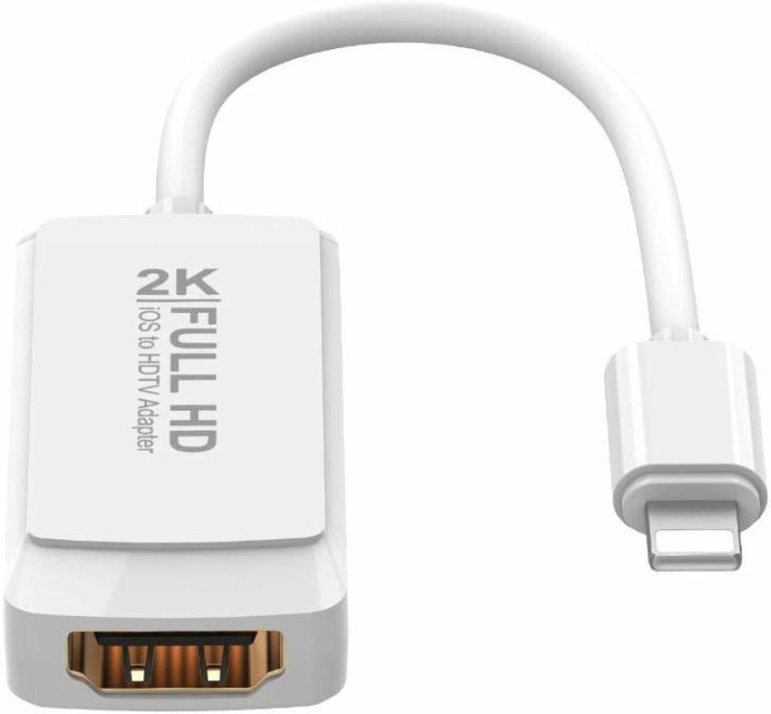 Tobo HDMI Adapter 0.5 m 2K iOS to HDTV Adapter Lightning AV to HDMI HDTV Adapter for iOS Mobile. Tobo Flipkart