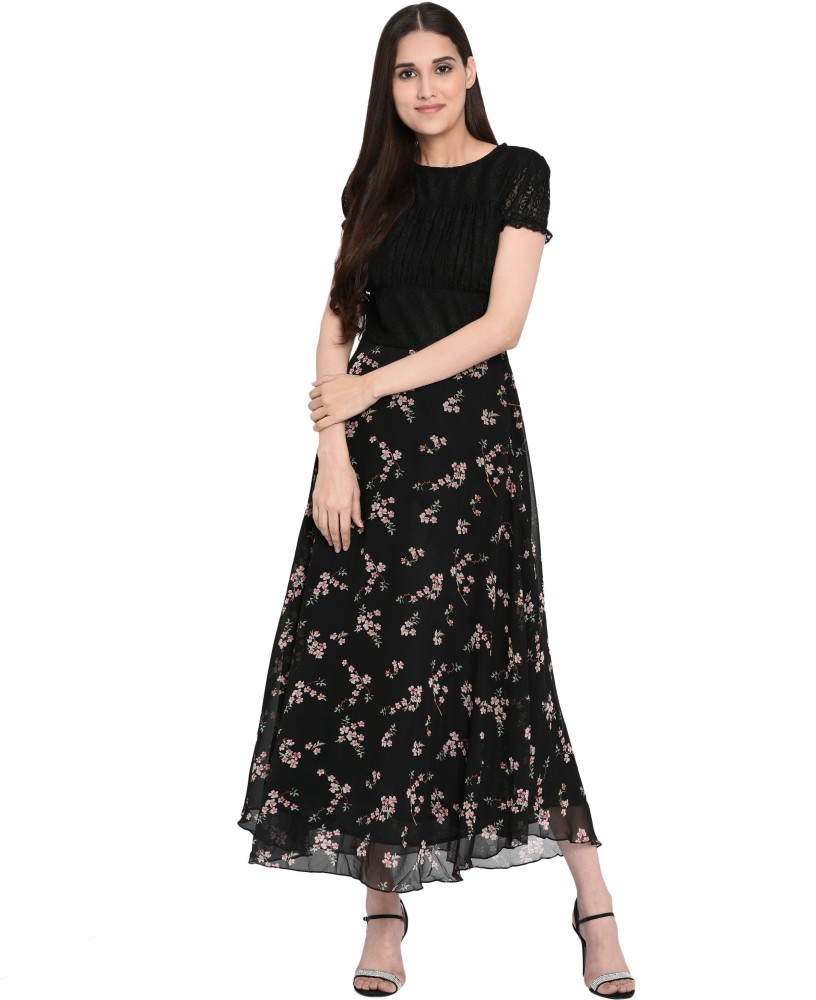 vashist Women Maxi Black Dress Buy vashist Women Maxi Black Dress Online at Best Prices in India Flipkart