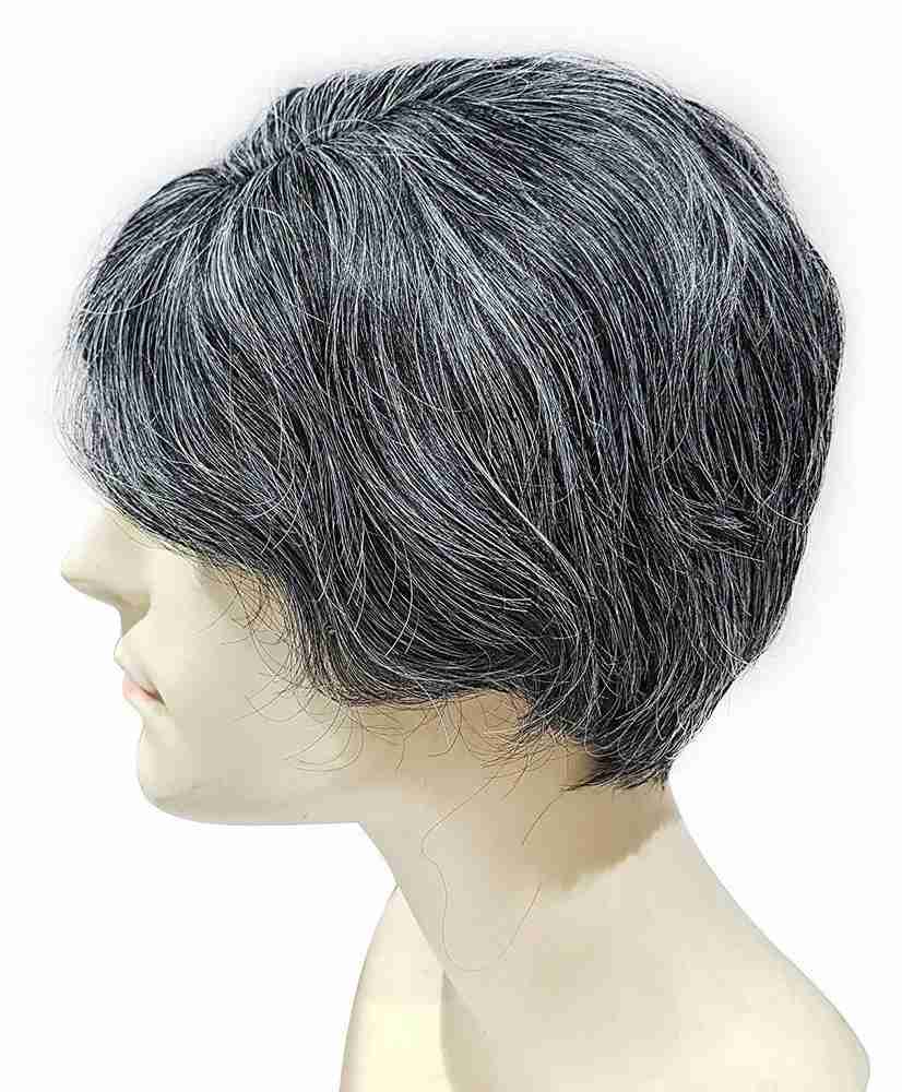 CRIBE Synthetic Wigs For Old Men Black White 40 Grams Pack Of 1 Hair Extension Price in India Buy CRIBE Synthetic Wigs For Old Men Black White 40 Grams Pack Of