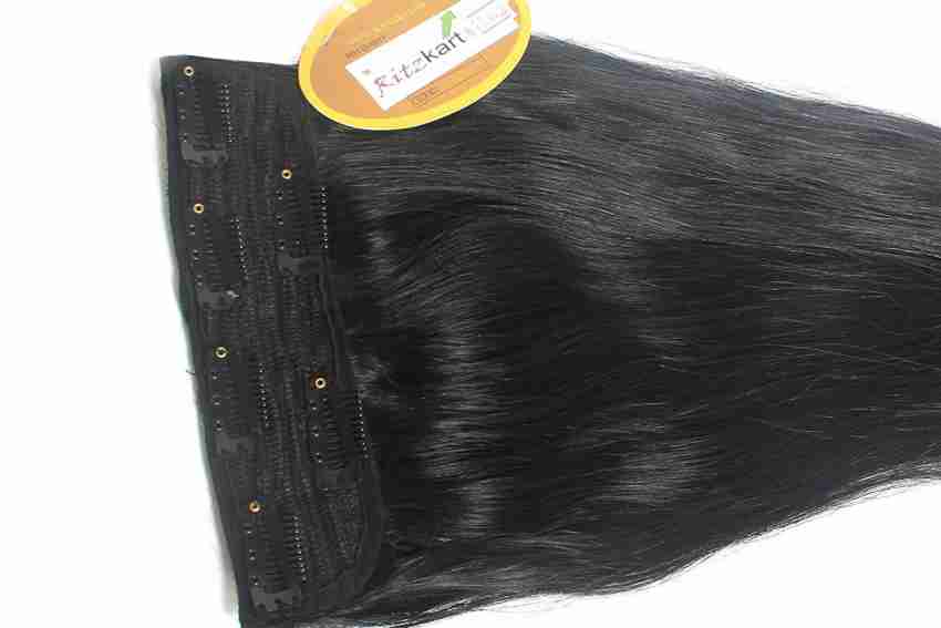 Ritzkart 16-30 Inch 25 PC-100 PC set Natural Black 100% Human hair Nano Tip  Straight & soft Hair Extension beads For Women. at Rs 1800.00, Human Hair  Extension