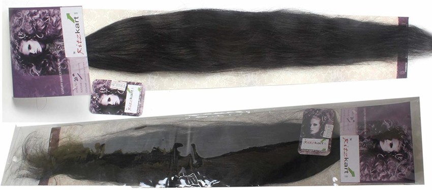 Ritzkart 16-30 Inch 25 PC-100 PC set Natural Black 100% Human hair Nano Tip  Straight & soft Hair Extension beads For Women. at Rs 1800.00, Human Hair  Extension