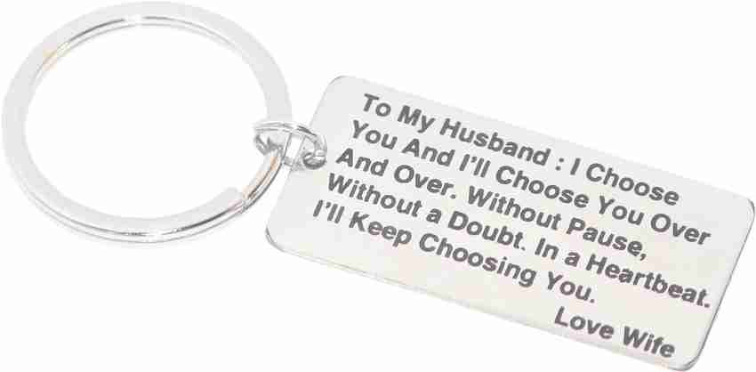 To my husband i choose deals you keychain