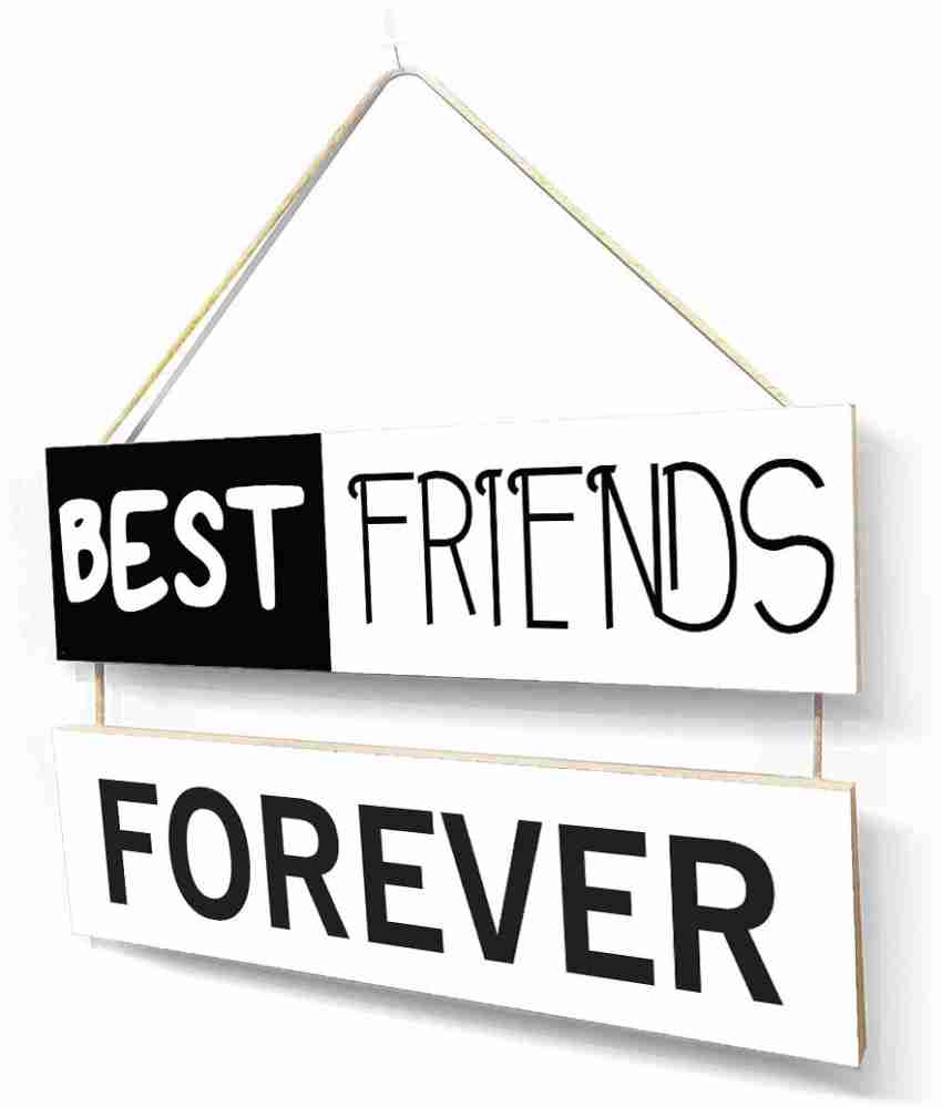100yellow Wood Best Friends Forever Wall Door Hanging Name Plate ...