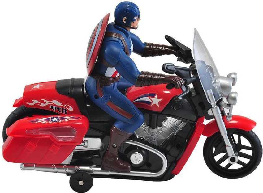 SHRIBOSSJI Captain America Civil War Musical Motor Bike With Sound