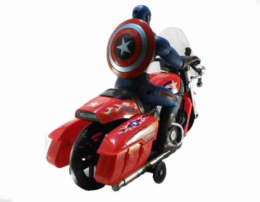 SHRIBOSSJI Captain America Civil War Musical Motor Bike With Sound