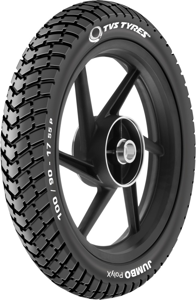 TVS TYRES JUMBO POLYX 100 90 17 Rear Two Wheeler Tyre Price in