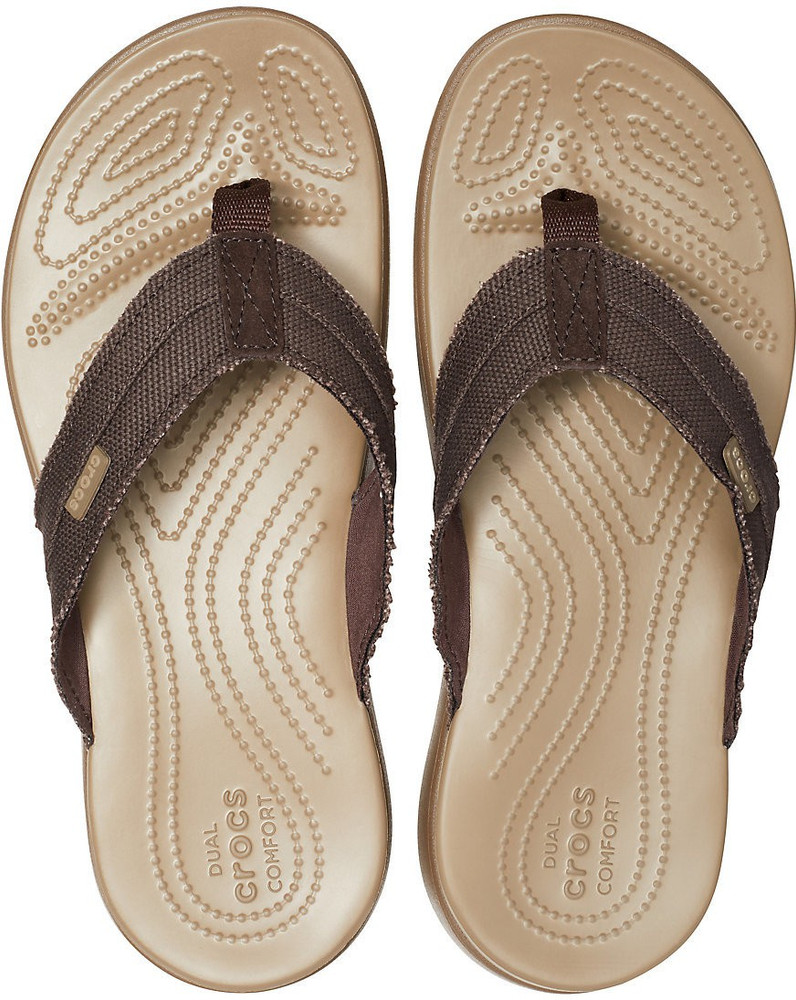 CROCS Men Santa Cruz Flip Flops Buy Brown Color CROCS Men Santa