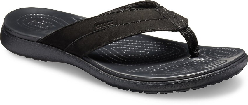 Crocs leather flip flops hotsell