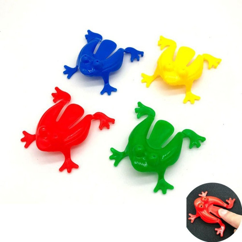 Simple Days Jumping Plastic Frogs Set of 6 Pcs - Jumping Plastic