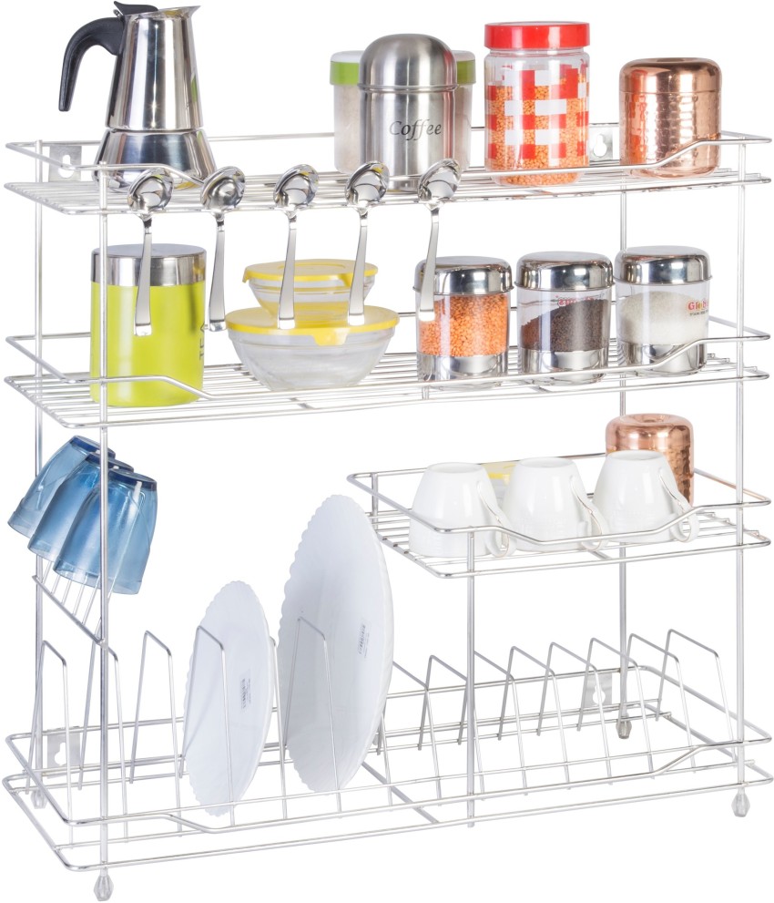 PALOMINO Utensil Kitchen Rack Steel 24*24 inch Wall Mount Modern Kitchen  Utensils Dish Rack Stainless Steel Kitchen Rack Utensil Rack Utensil Stand  (Steel) Steel Kitchen Rack (Steel) Price in India - Buy