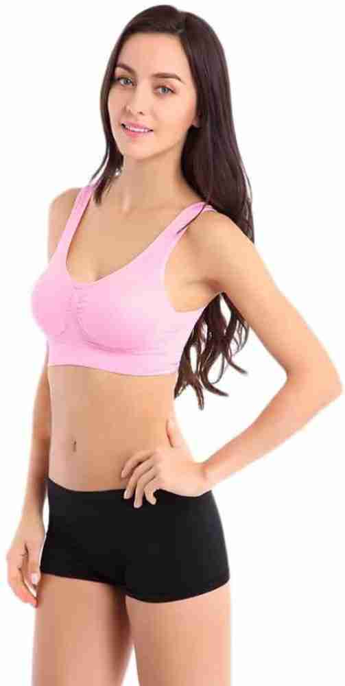 COMFORT LAYER by Secret Desire® ™ Solid Color Breathable Padded Crop Top  Stretch Gym Yoga Athletic Vest Women Sports Lightly Padded Bra - Buy  COMFORT LAYER by Secret Desire® ™ Solid Color