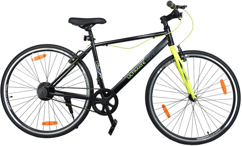 ATLAS Ultimate City Karbon Bike For Adults Black Green 700C T Hybrid Cycle City Bike Price in India Buy ATLAS Ultimate City Karbon Bike For Adults Black Green 700C T