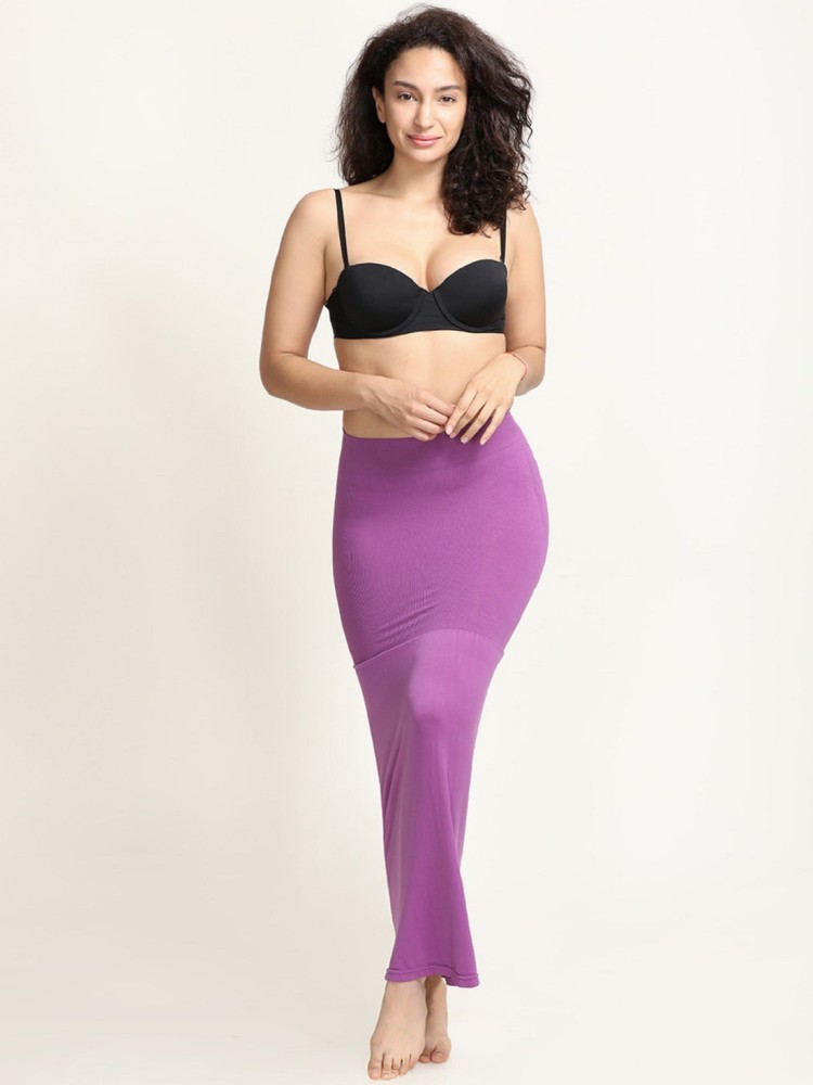 Buy Dermawear Women Purple Blend Saree Shapewear (S) Online at