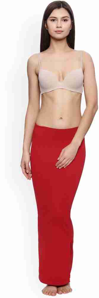 Red Women's Saree Shapewear Blended Mermaid Petticoat Stitched