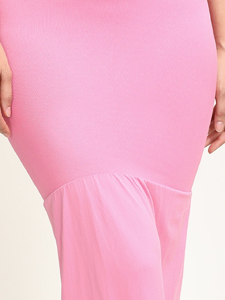 Buy Leriya Fashion Microfiber Saree Shapewear Petticoat for Women, Cotton  Blended Shape Wear for Saree (White_Large) (Medium, Pink) at