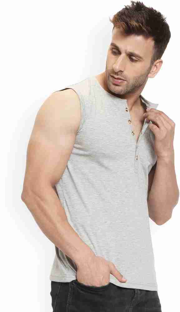 Mens sleeveless best sale henley shirts