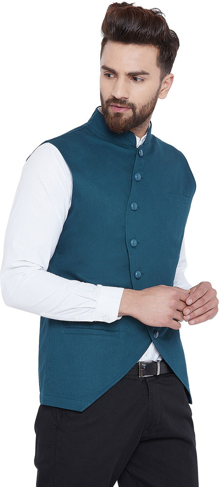 Hypernation solid sales men's waistcoat