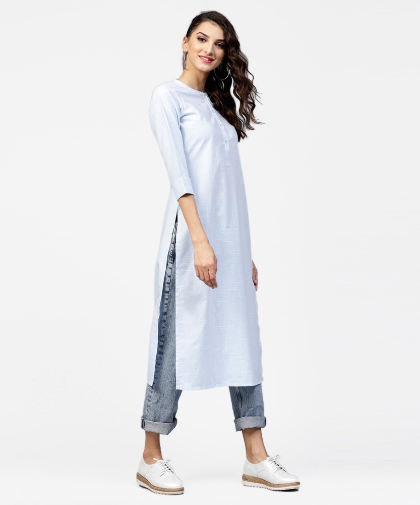 Plain white kurti clearance flipkart