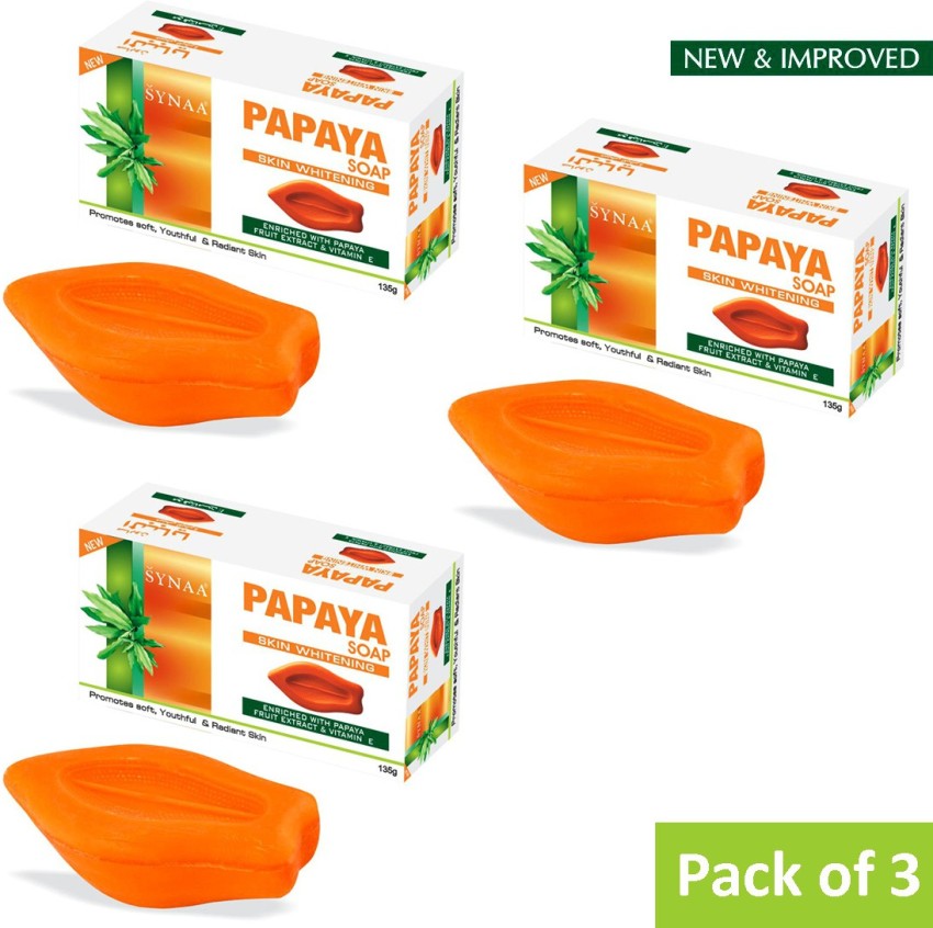 Synaa Pure Papaya Soap Whitening Herbal Soap Pack of3 Price in