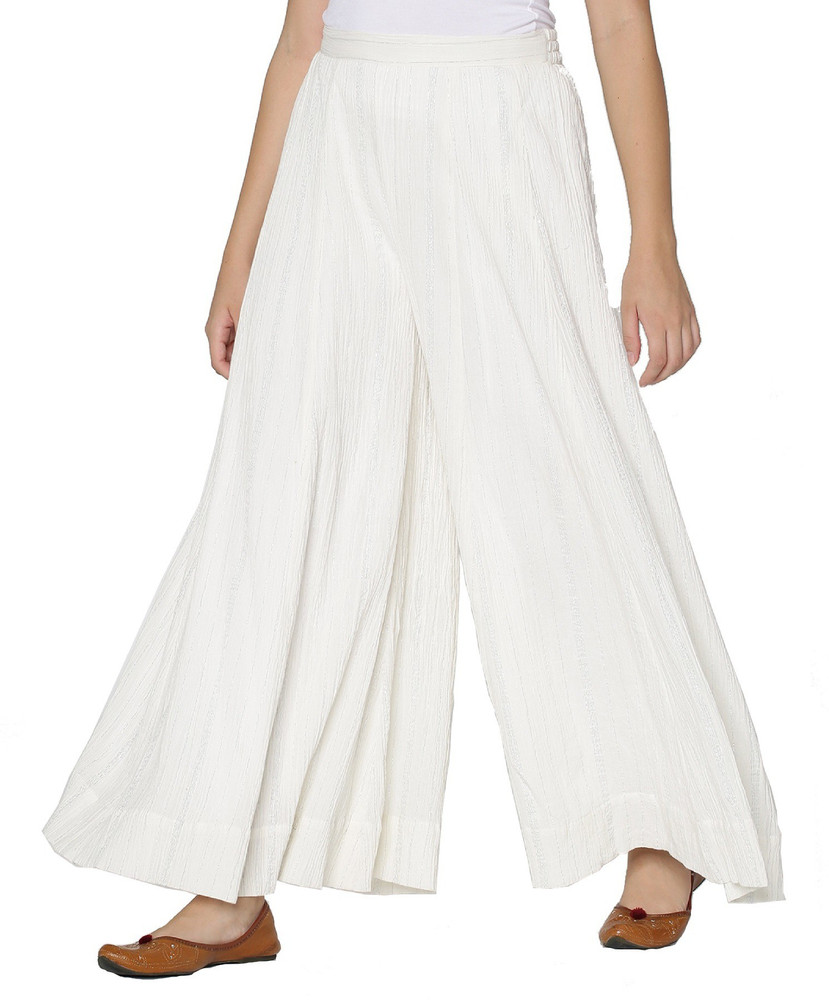 Morpankh Flared Women White Trousers Buy Morpankh Flared Women