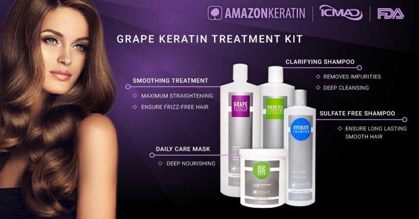 Grape top keratin treatment