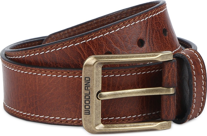 Woodland Tan Casual Leather Belt for Men