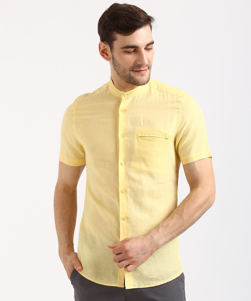marks and spencer mens yellow shirts