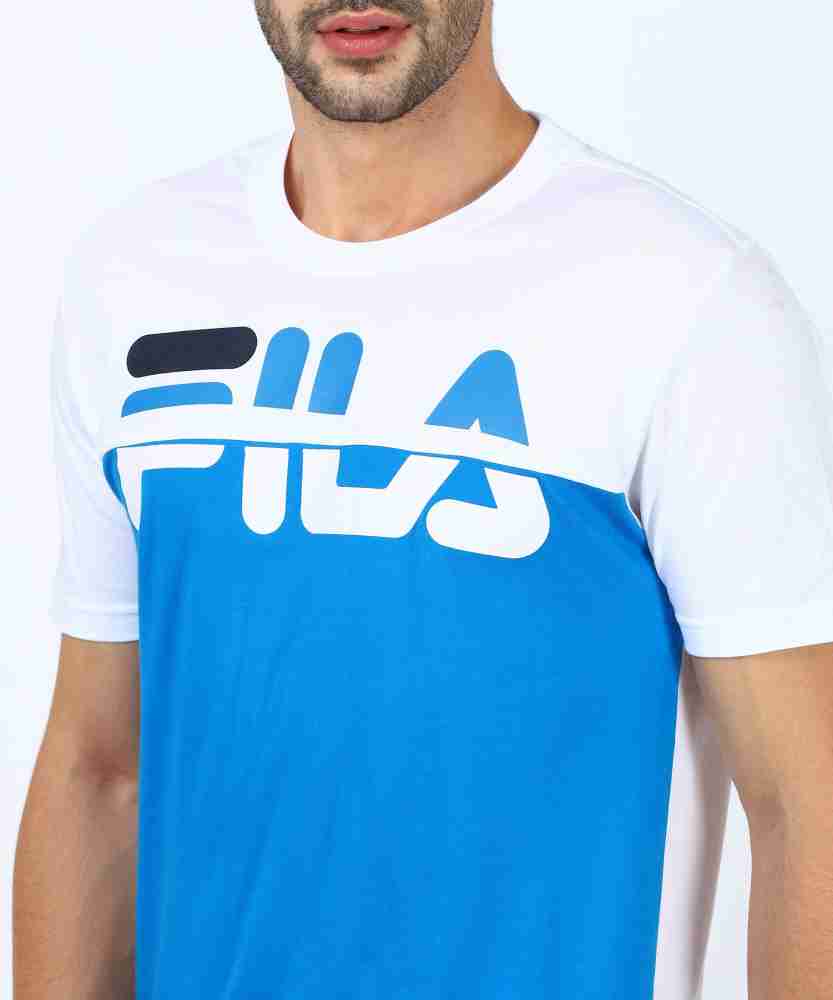 Fila Sport 100% Polyester Color Block Blue Active T-Shirt Size XL - 66% off