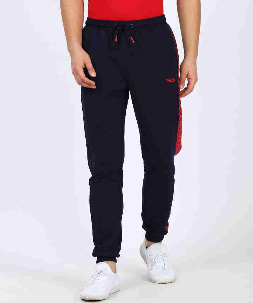 FILA Printed Men Blue Track Pants - Buy FILA Printed Men Blue Track Pants  Online at Best Prices in India