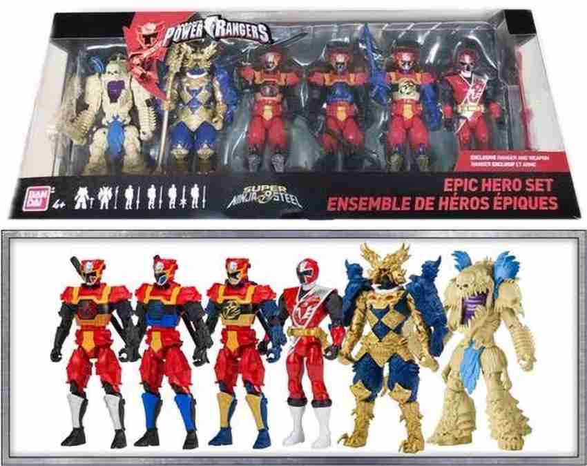 Power Rangers Super Ninja Steel Epic Hero Action Figure 6 Pack