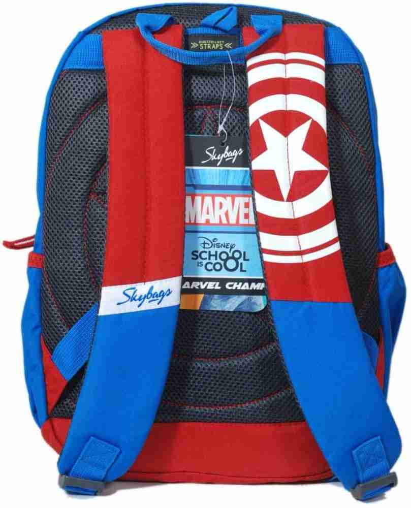 SKYBAGS Marvel Avengers School Bag for Boys Captain America Skybag Blue Casual Backpack Disney School Bag 18 L Backpack Blue Price in India Flipkart